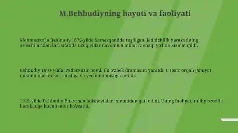 M.Behbudiyning "Yoshlarga murojaat" va "Muhtaram yoshlarga murojaat" 3