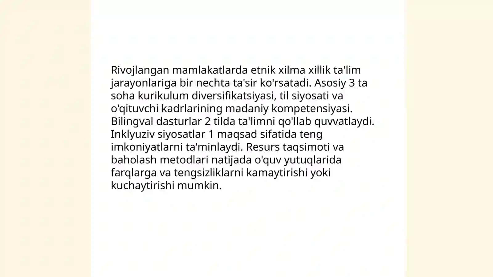 Jaxonning rivojlangan mamlakatlarda tarbiyaviy jarayonlarning etnik xususiyatlari 3