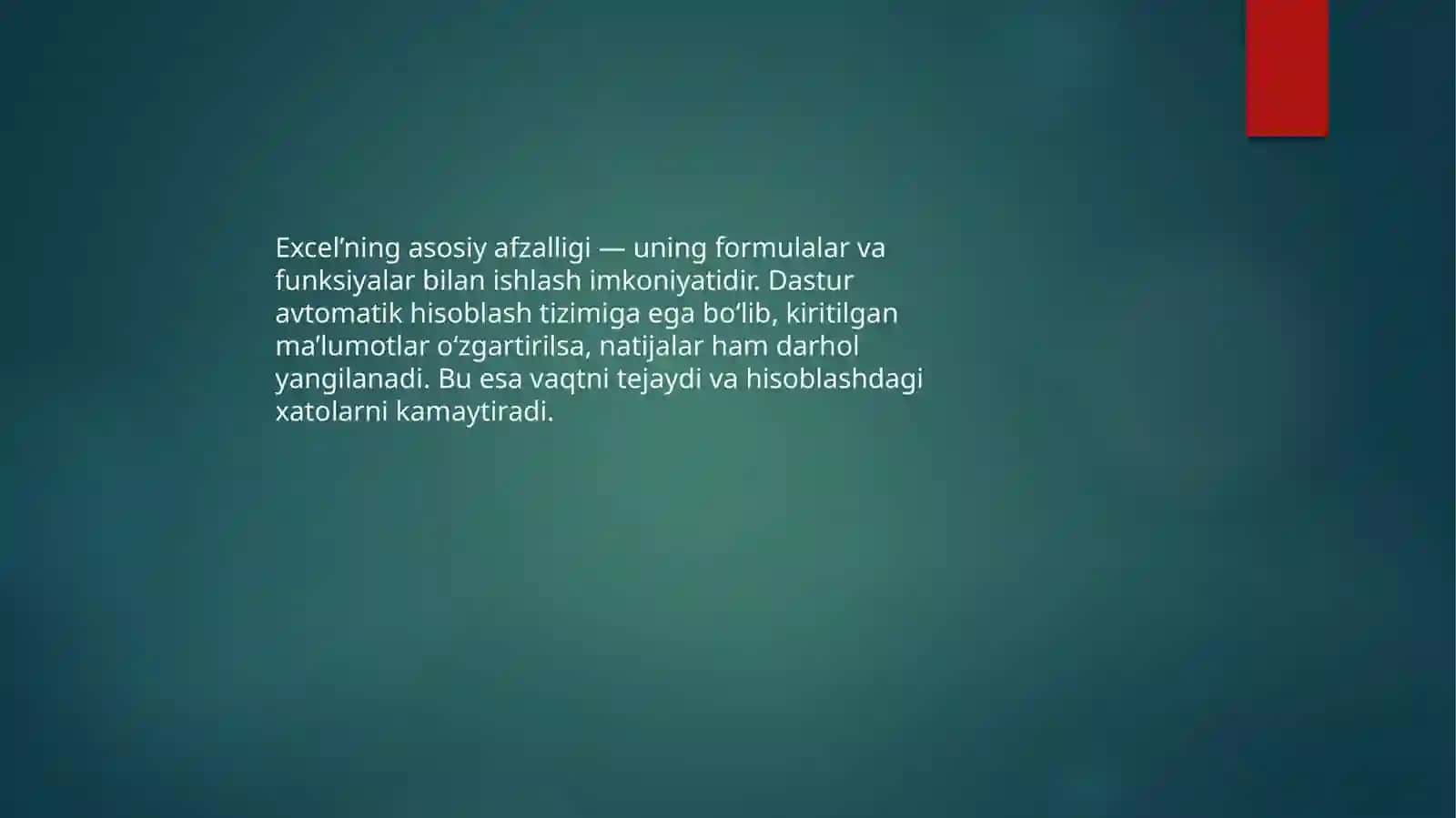 Microsoft Office Excel dasturi va uning imkoniyatlari 3
