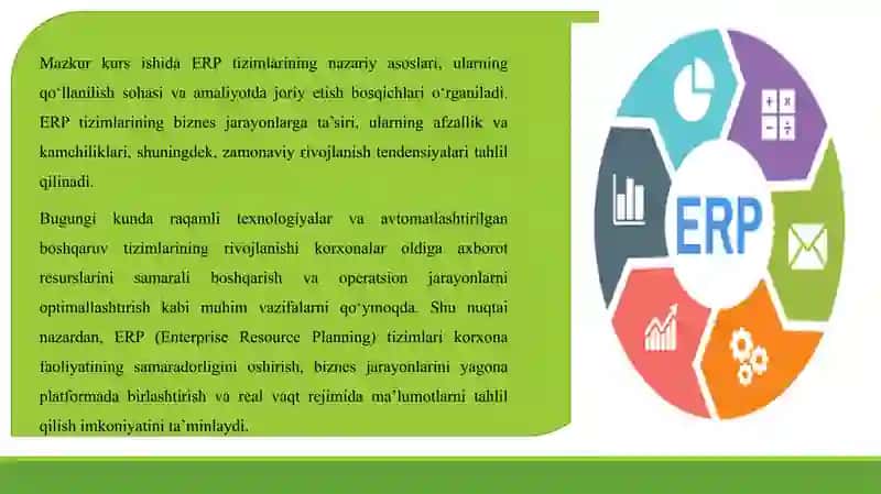 ERP TIZIMLARINING QO‘LLANILISHI VA AMALIYOTDA JORIY ETISH 3