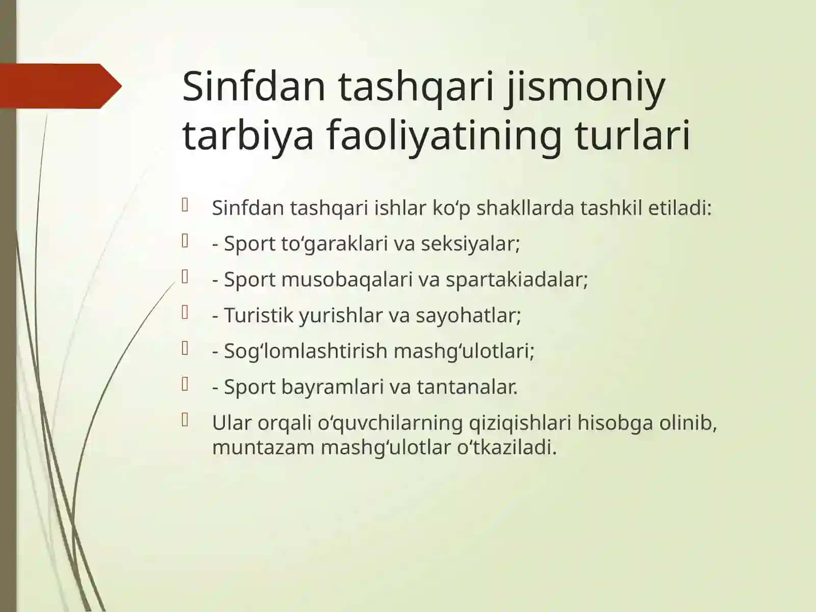 Sinfdan tashqari jismoniy tarbiya ishlari 3