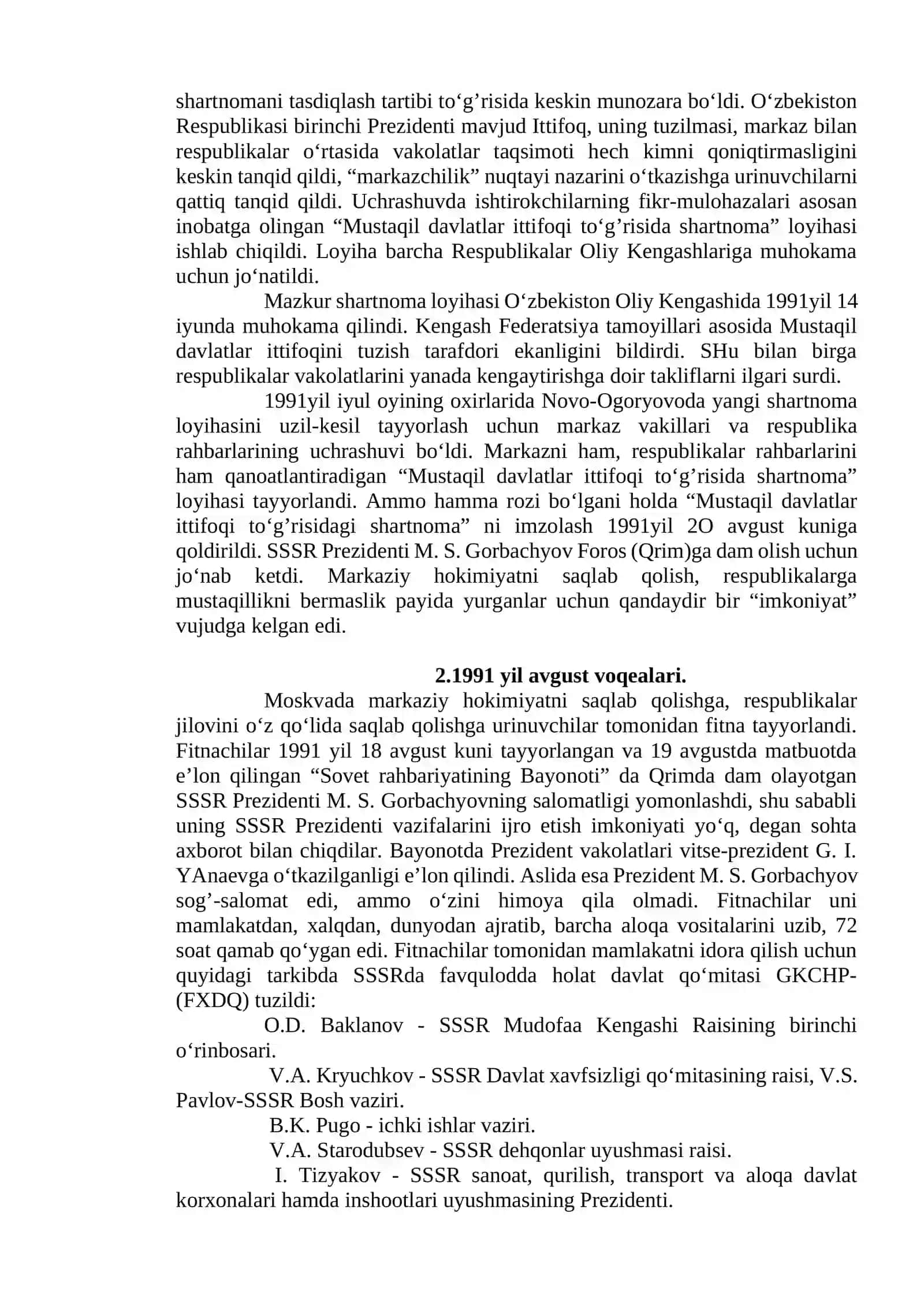 MUSTAQIL O‘ZBEKISTON RESPUBLIKASI TASHKIL TOPISHINING TARIXIY AHAMIYATI 3