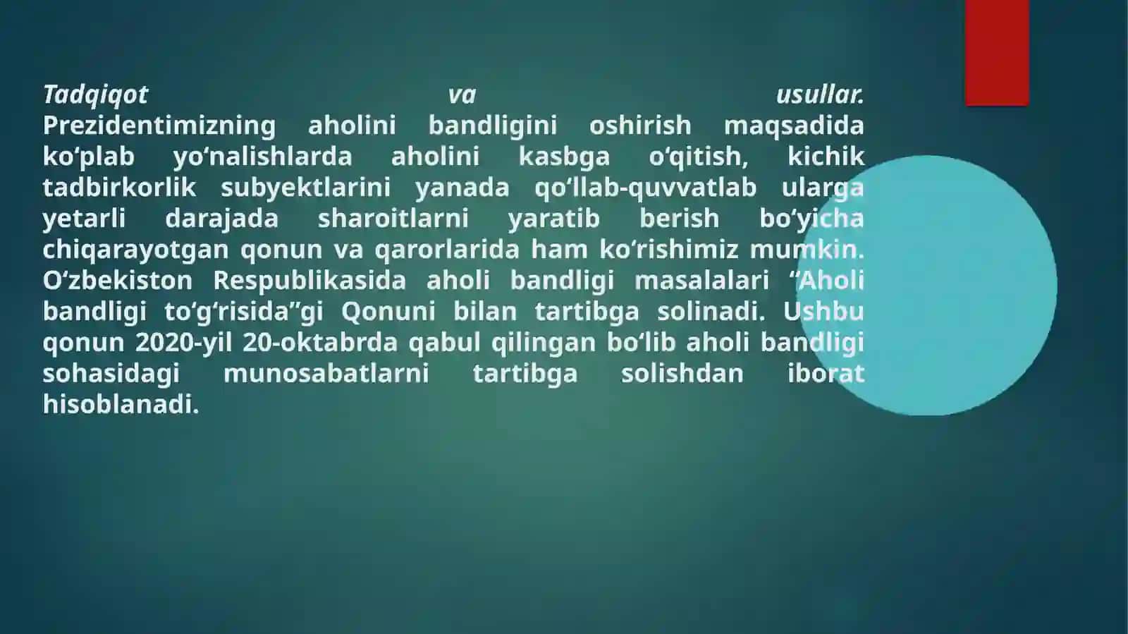 Aholining bandlik muammolari va ularni hal qilish yo‘llari 3