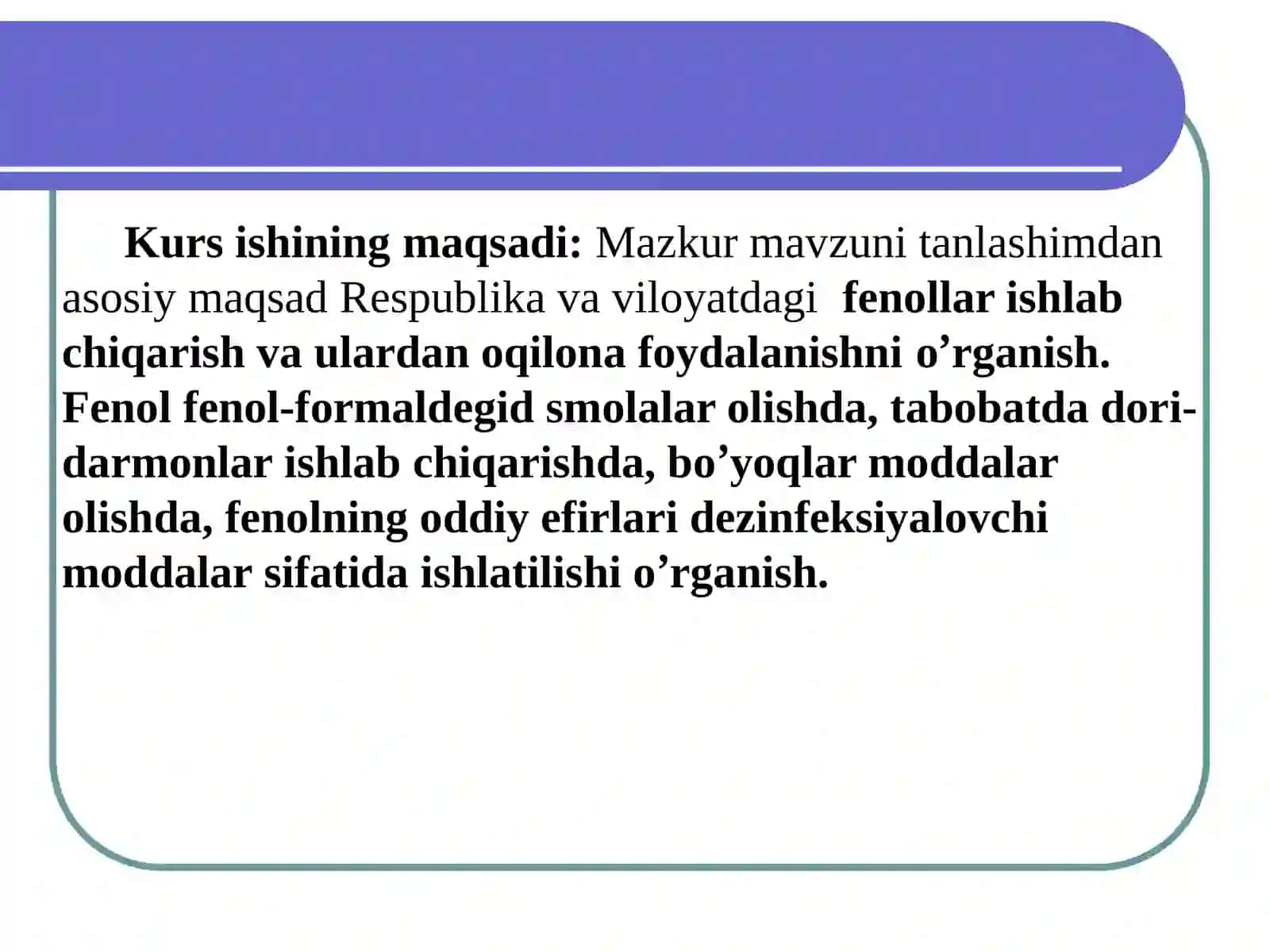 FENOLLAR VA ULARNING XOSILALARI 3