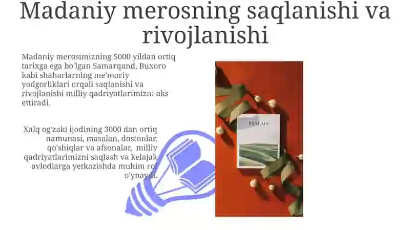 Madaniy merosning saqlanishi va rivojlanishi 3