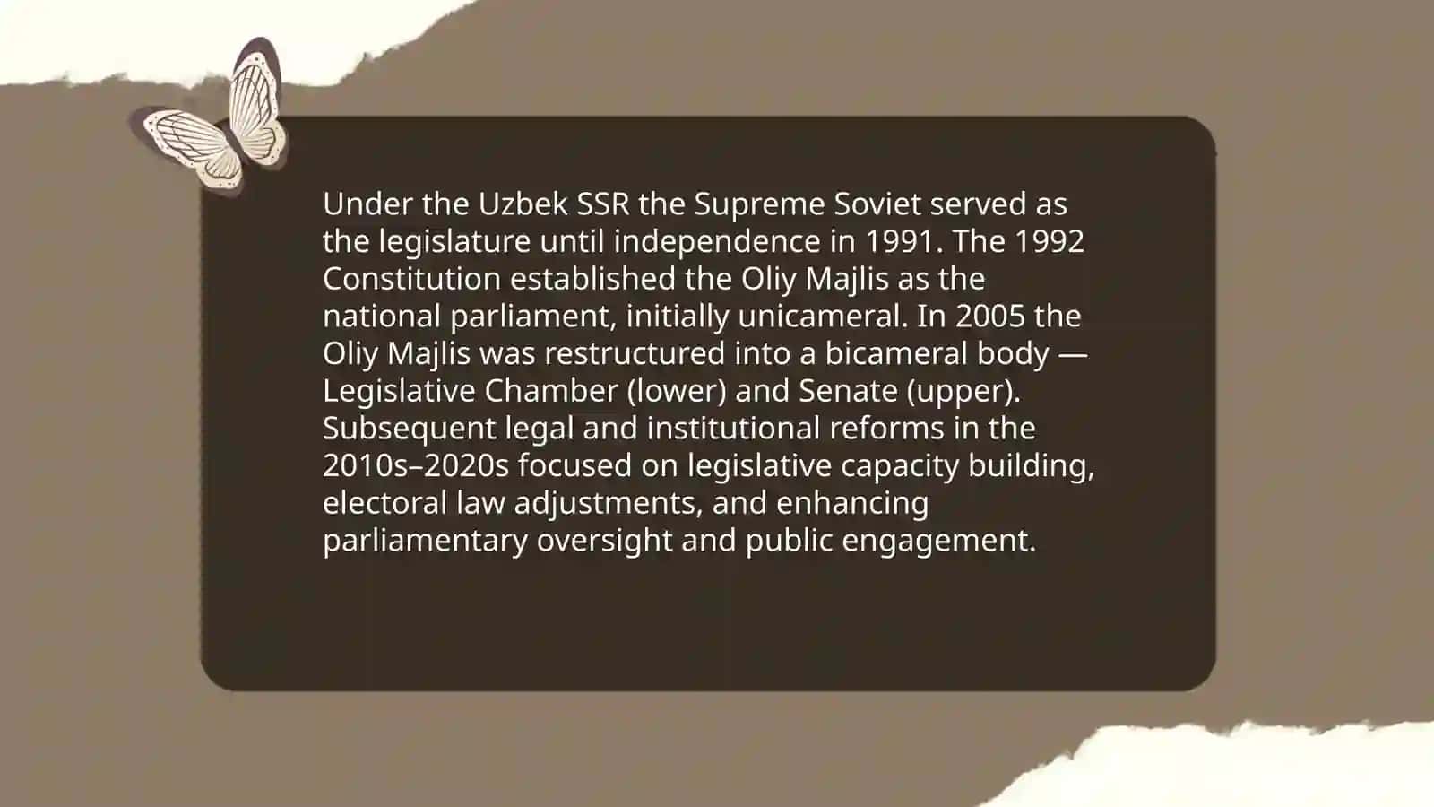History and Evolution of the Oliy Majlis 3