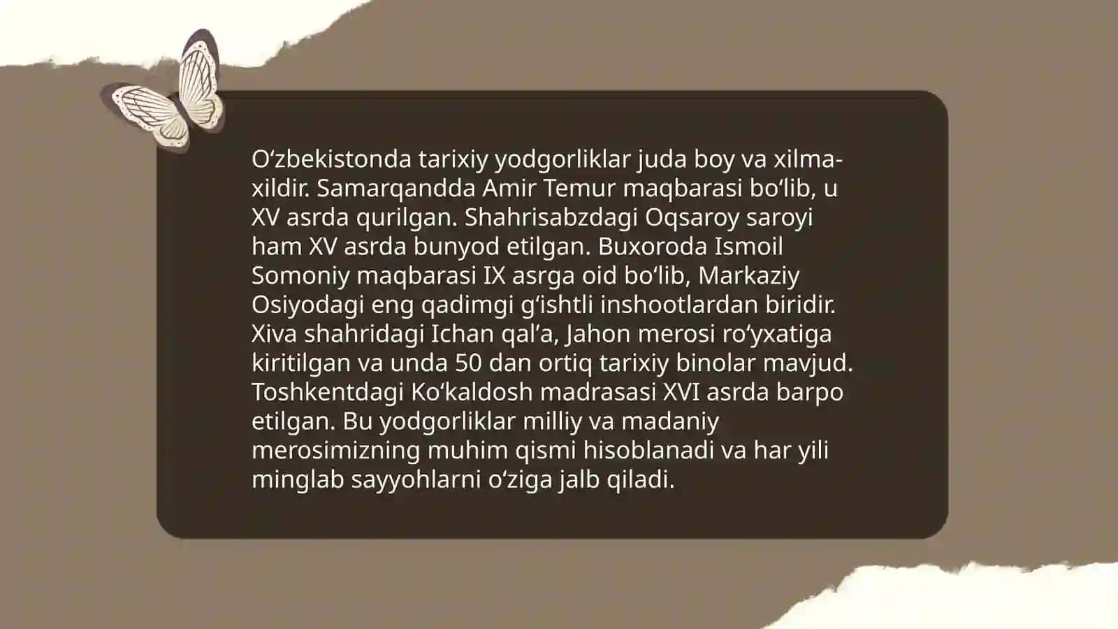 Õzbekistondagi madaniyat va sonoat 3