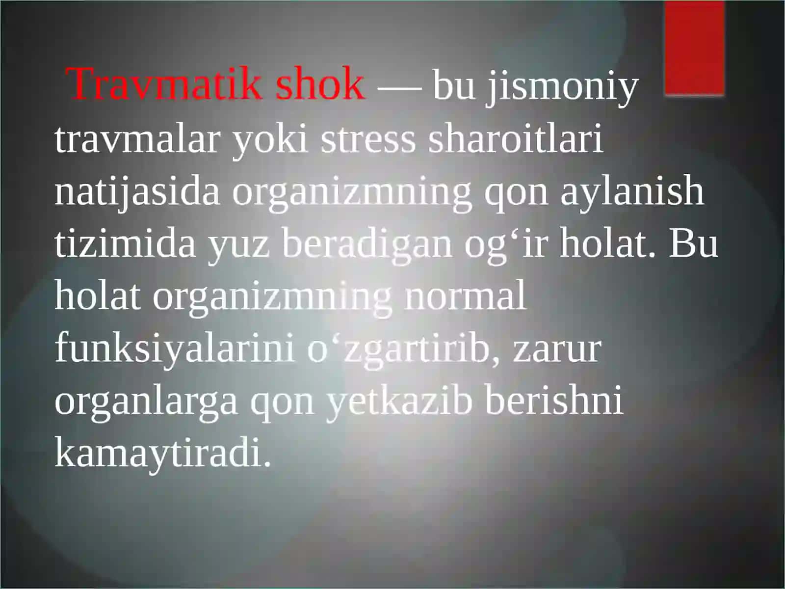 Travmatik shok. Politravma. Ochiq va yopiq sinishlar 3