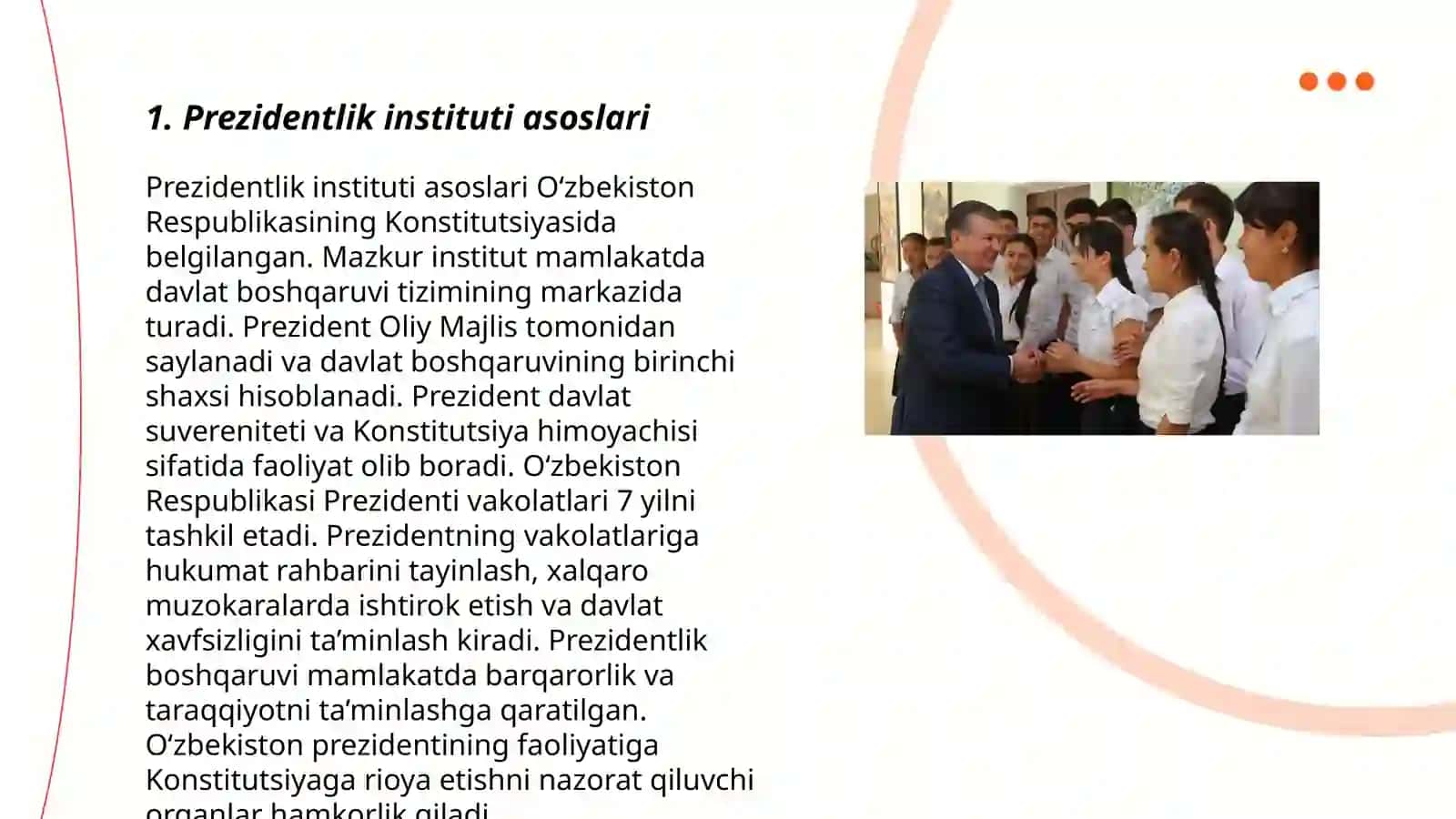 Prezidentlik institutining joriy etilishi va Islom Karimovning faoliyati 3