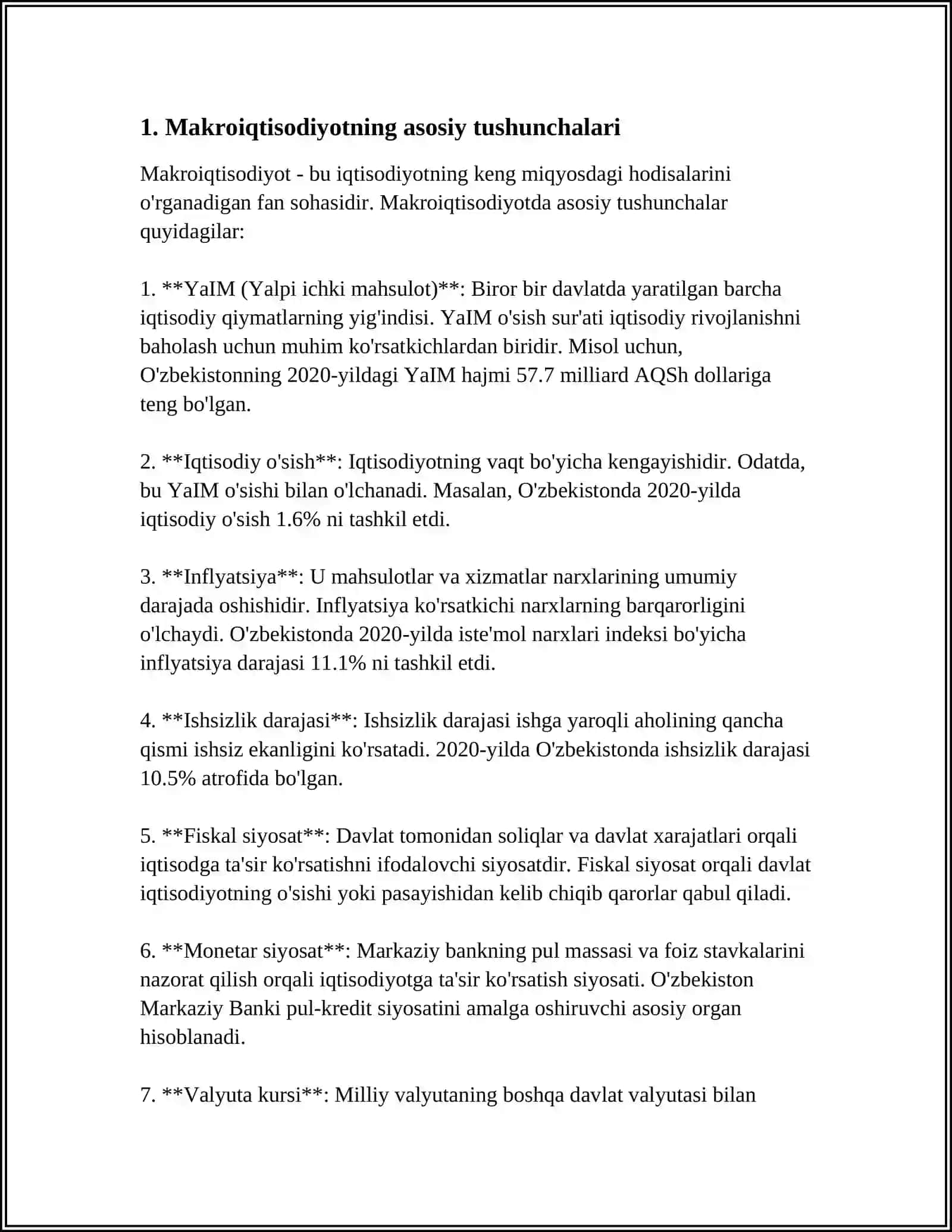 MAKROIQTISODIYOT, UNING MAQSADI VA VAZIFALARI 3