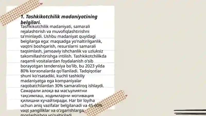 Tashkikotchilik madaniyatini zamonaviy menejmentda tutgan o'rni 3