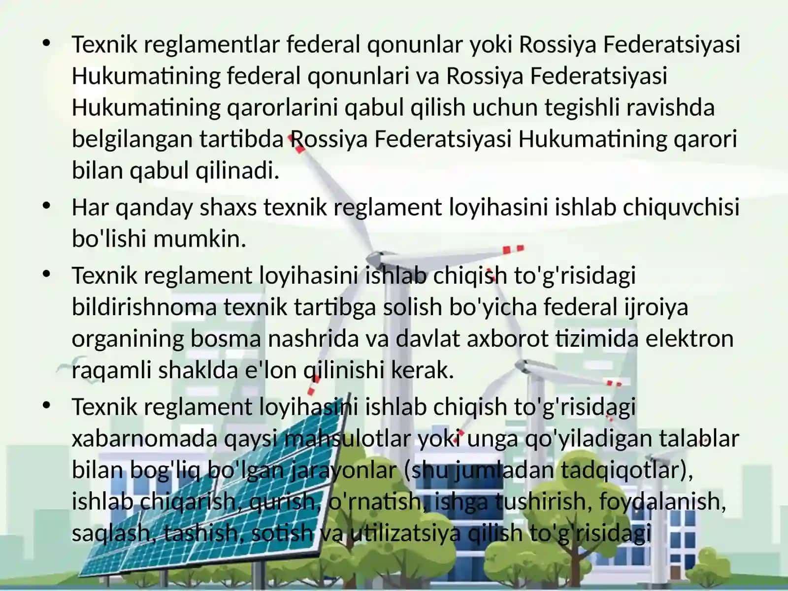 Texnik Reglamentlarni Ishlab Chiqish va Tartibi 3