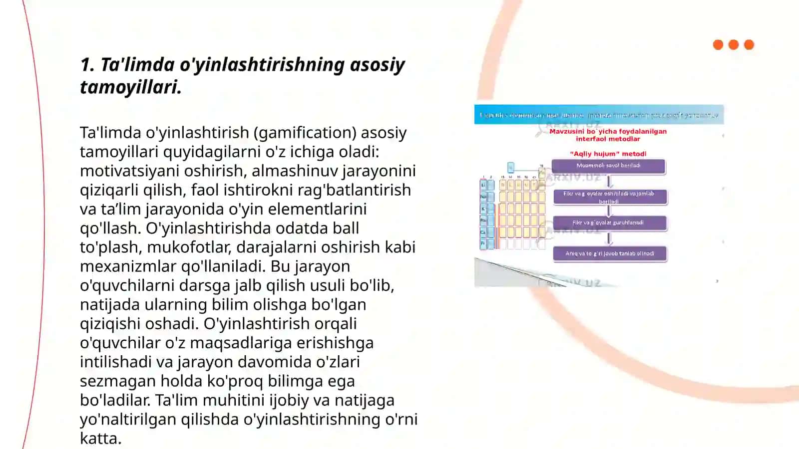 Gamifikatsiya (o'yin elementlarini qo'llash) 3