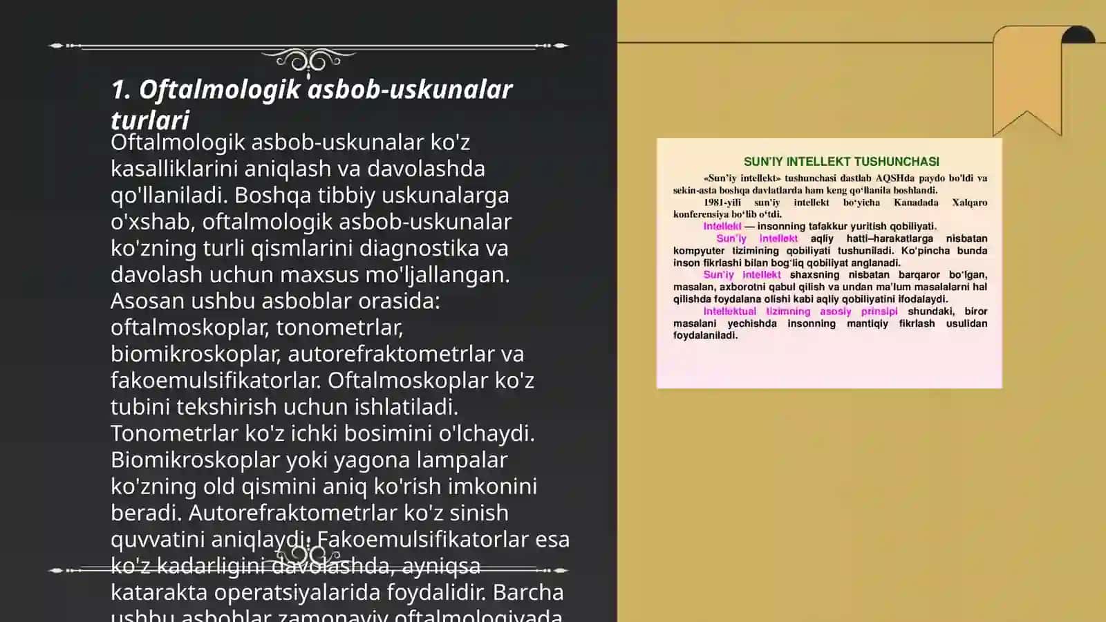 Oftalmologik asbob-uskunalar turlari 3
