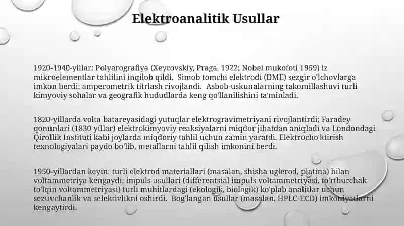 Analitik kimyoning rivojlanish tarixi 3