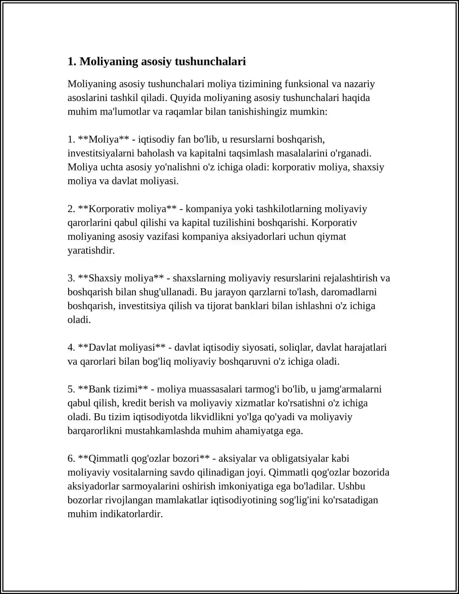 MOLIYA ASOSLARI FANIGA KIRISH 3