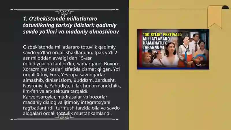 Oʻzbekistonda millatlararo totuvlikni taqsimlash tarixiy ildizlari va demokratik prinsplari 3