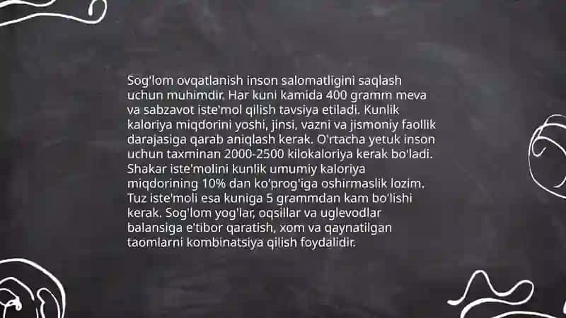 Turmush tarzi va salomatlik 3