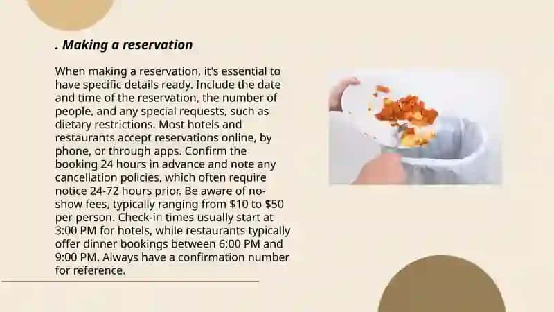 Eating out ordering in a restaurant 3