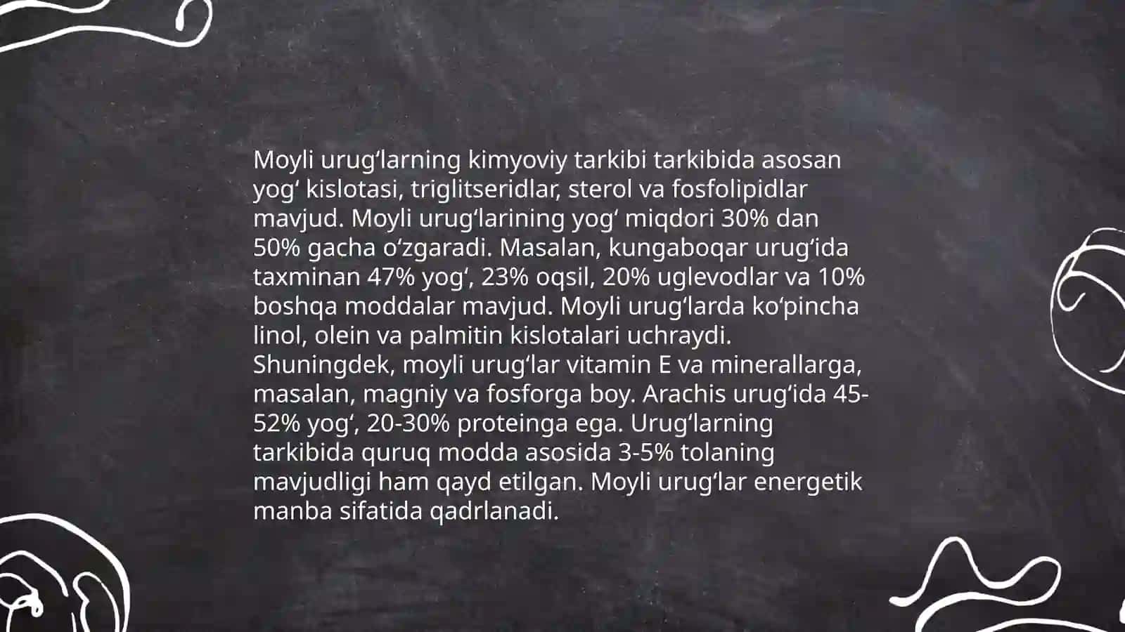 Moyli urugʻlarni sifatini baholash va urugʻlarning texnik tasnifi 3