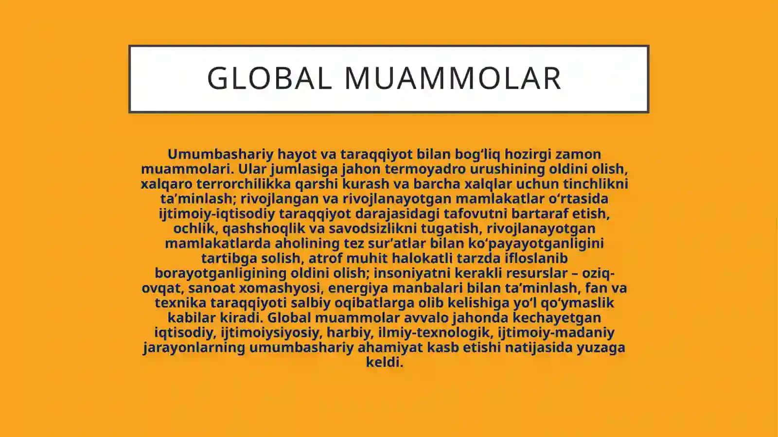 Taʼlim global muammo sifatida 3