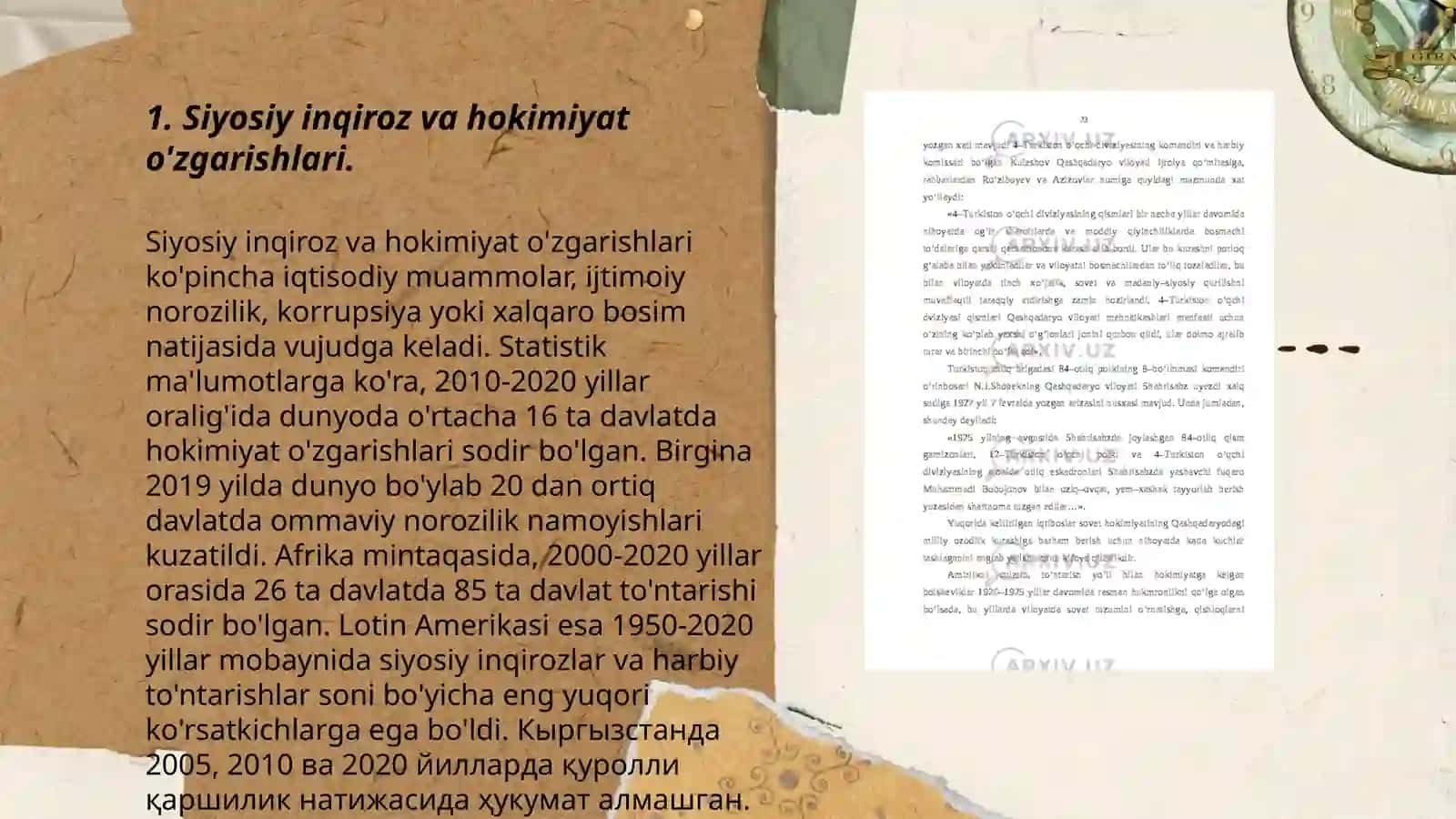 XX asrning 80-yillari so‘ngida O‘zbekistonda siyosiy, iqtisodiy va ijtimoiy muammolar 3