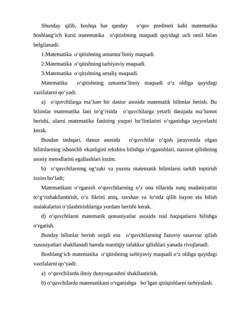 Boshlang‘ich Matematika O‘qitish Metodikasi 3
