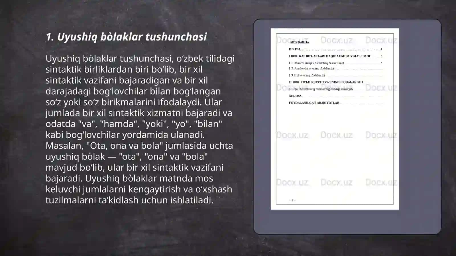 Uyushiq bòlaklarning uslubiy xususiyatlari 3