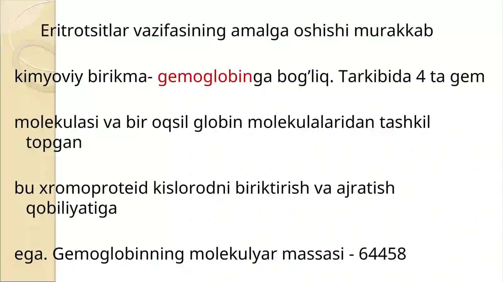 Slayd: Gemoglobin va uning turlari. Leykotsitlar 3