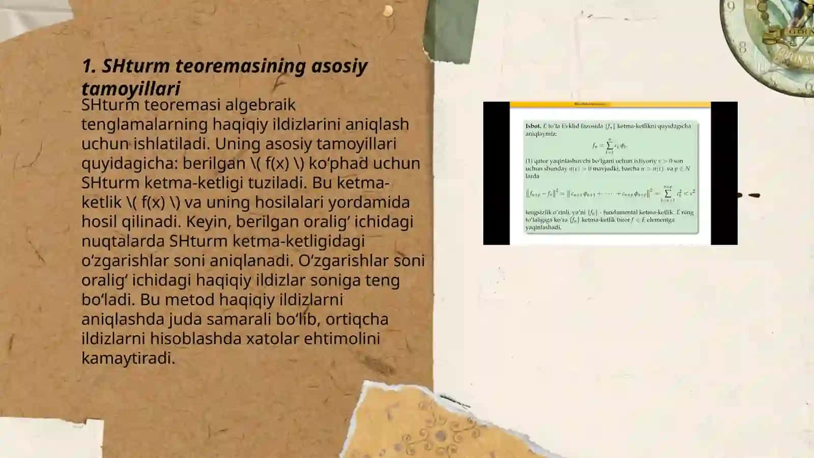 SHturm teoremasi va uning tadbiqlari 3