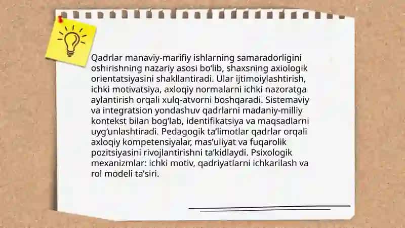 Qadrlarning Manaviy-Marifiy Ishlarni Samaradorligini Oshirish 3