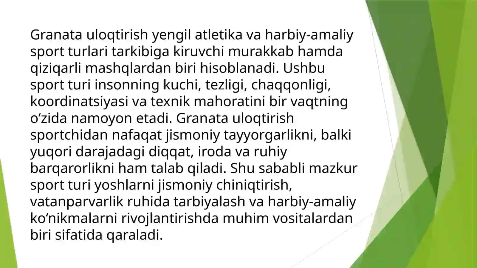 Granata uloqtirish texnikasi va taktikalari 3