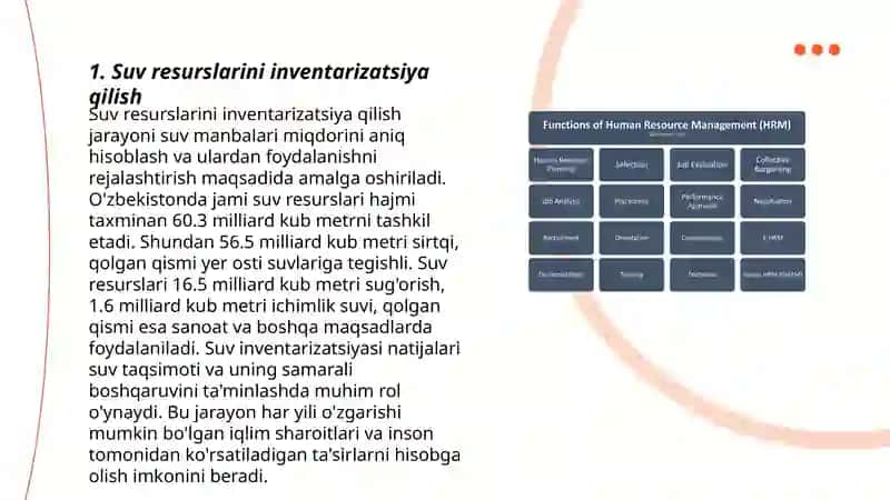 Suv resurslarini hqvzaviy boshqarishni rejalashtirish jarayoni 3