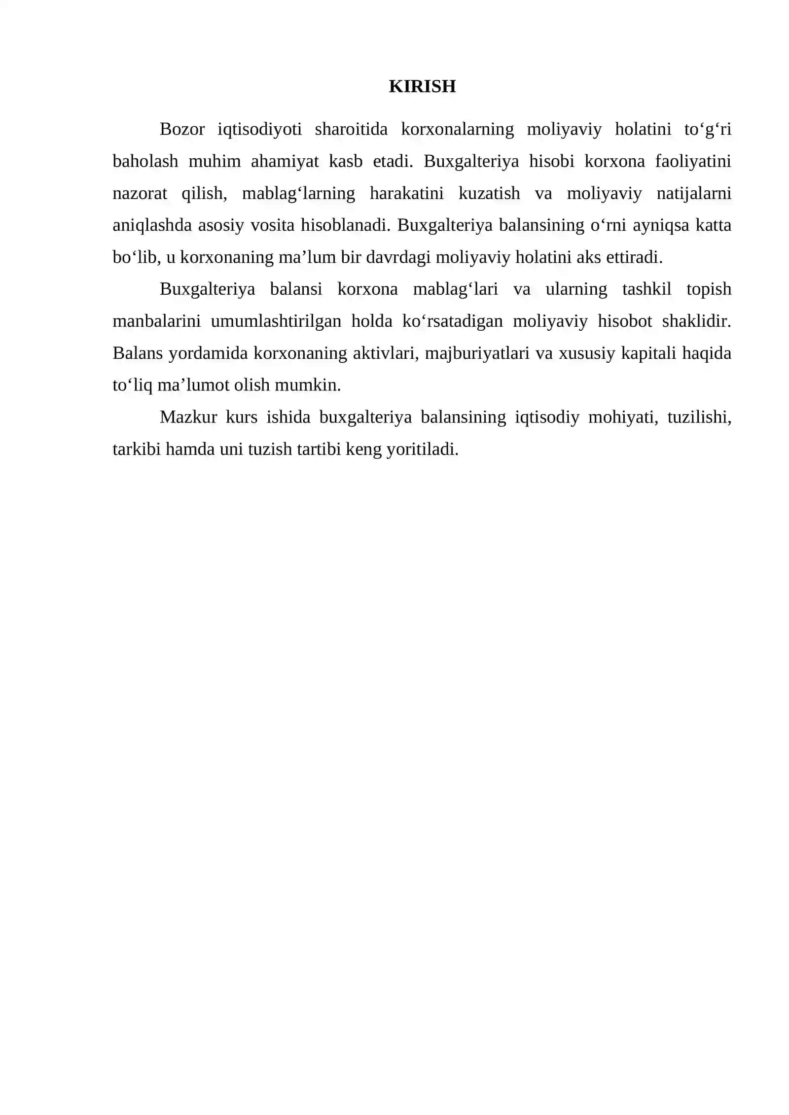 Buxgalteriya balansi tuzilishi va uning tarkibi 3