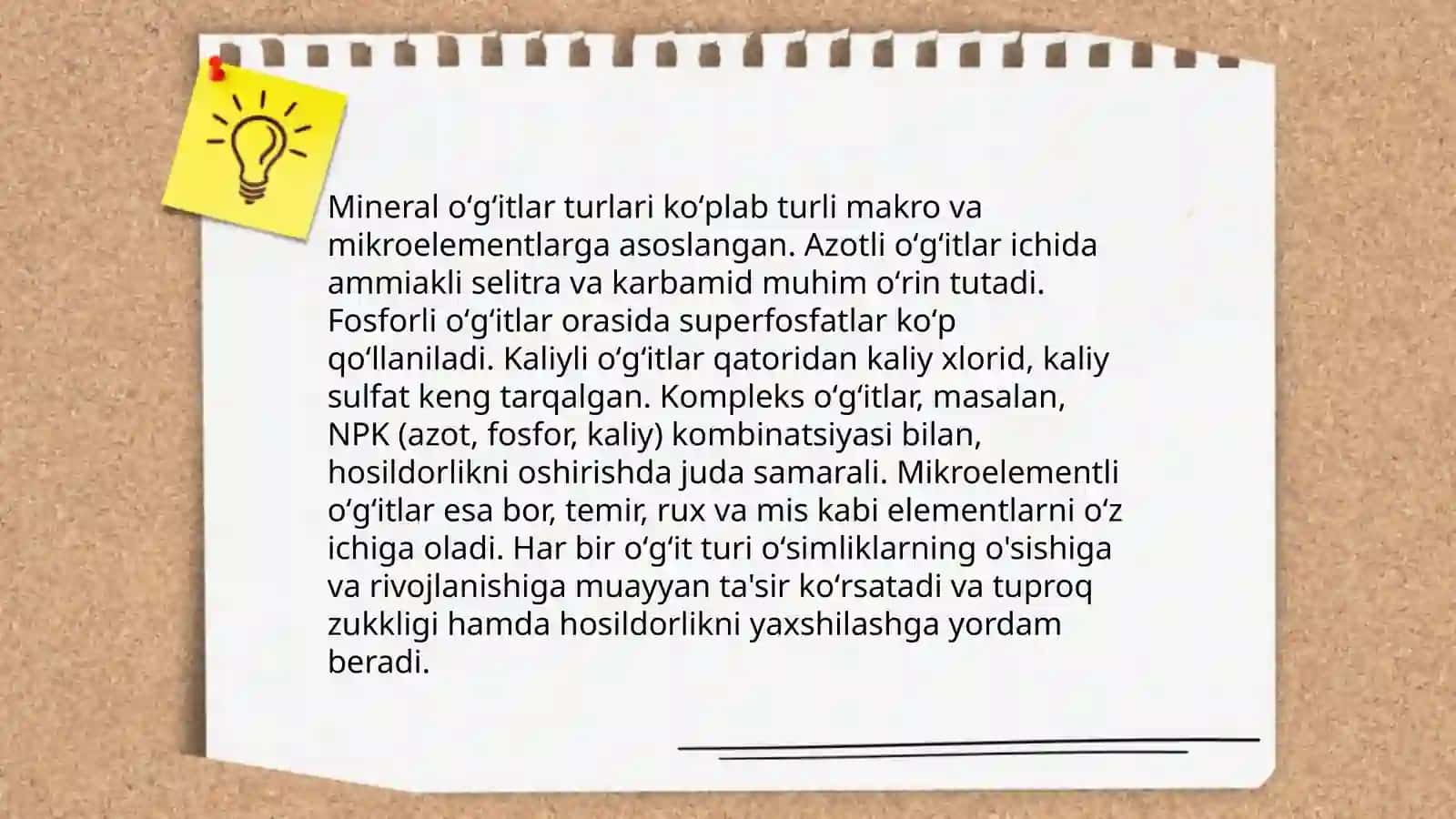 Mineral oʻgʻitlar va tuzlarni ishlab chiqarish 3