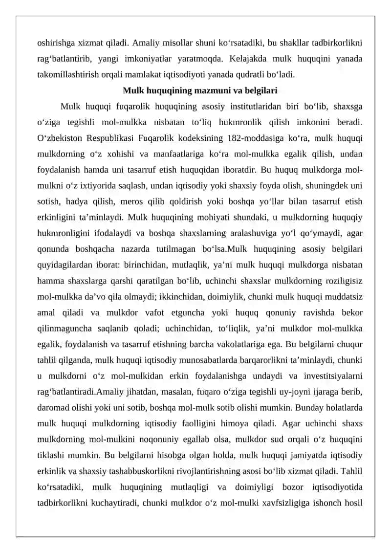 Mulk huquqining shakllari 3