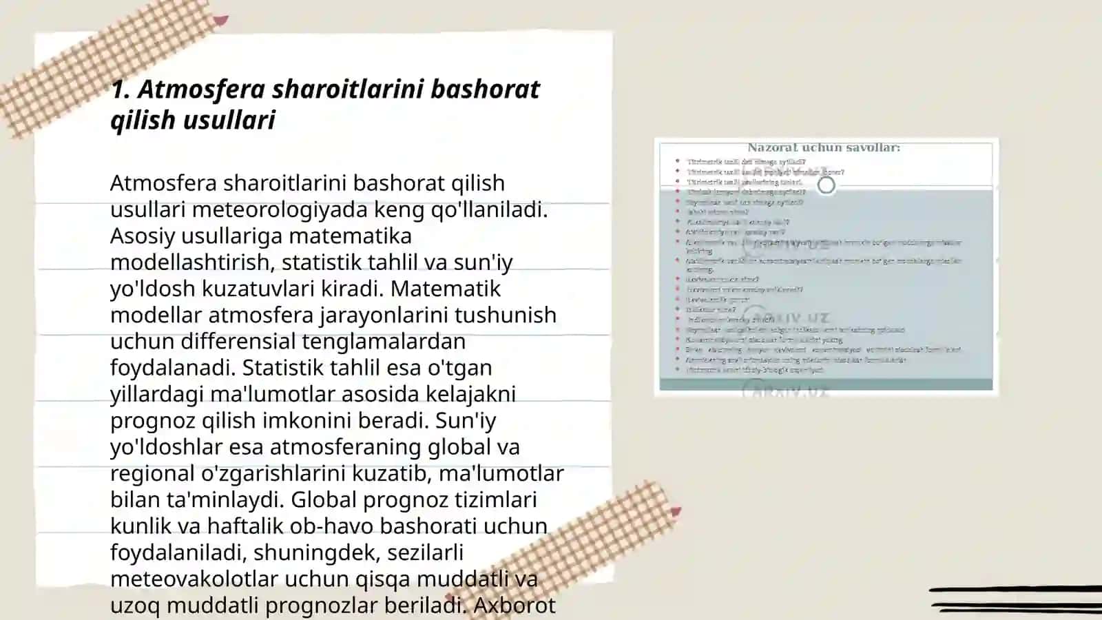 “Ob-havo-prognoz-iste’molchi” tizimini tahlil qilish 3