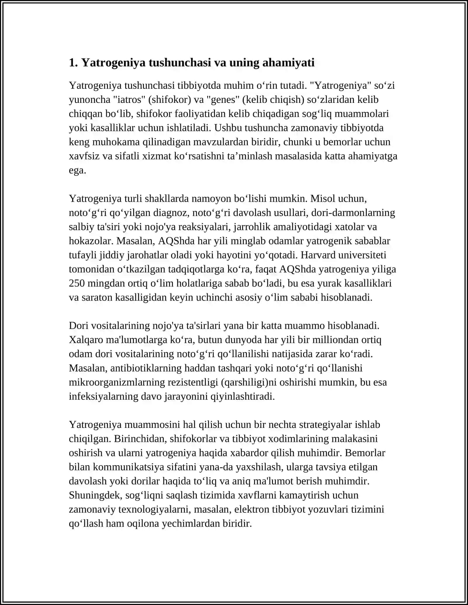 Yatrogeniya tushunchasi va uning ahamiyati 3