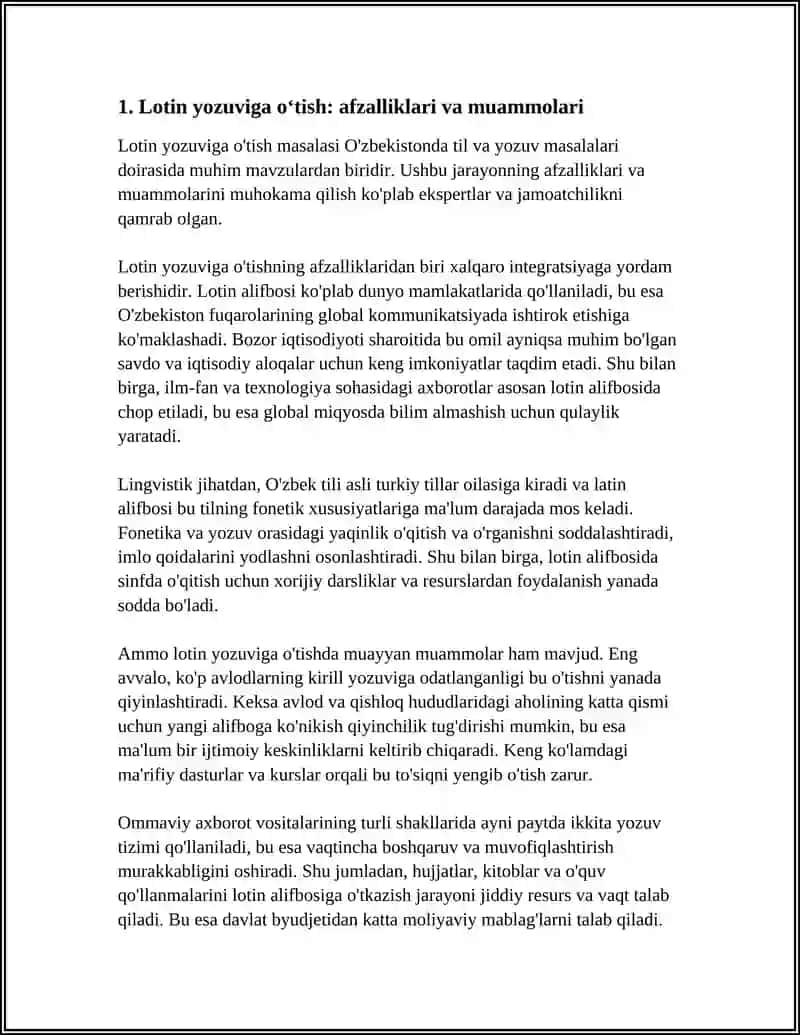 Lotin yozuviga oʻtish: afzalliklari va muammolari 3