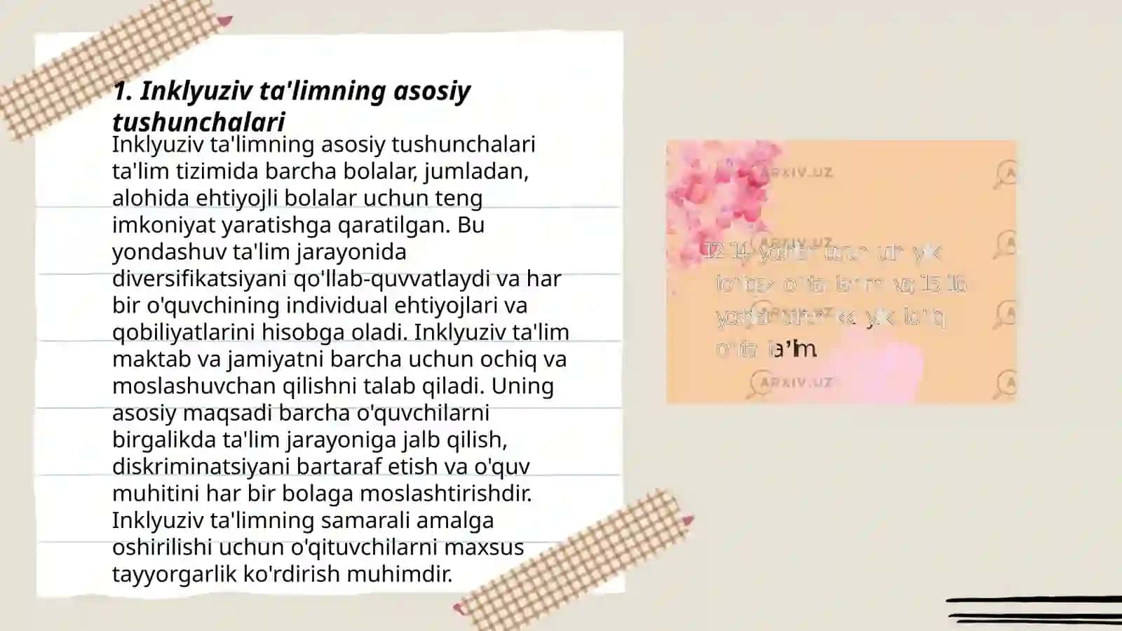 Inklyuziv ta'lim modellari: tahlili va xususiyatlari 3
