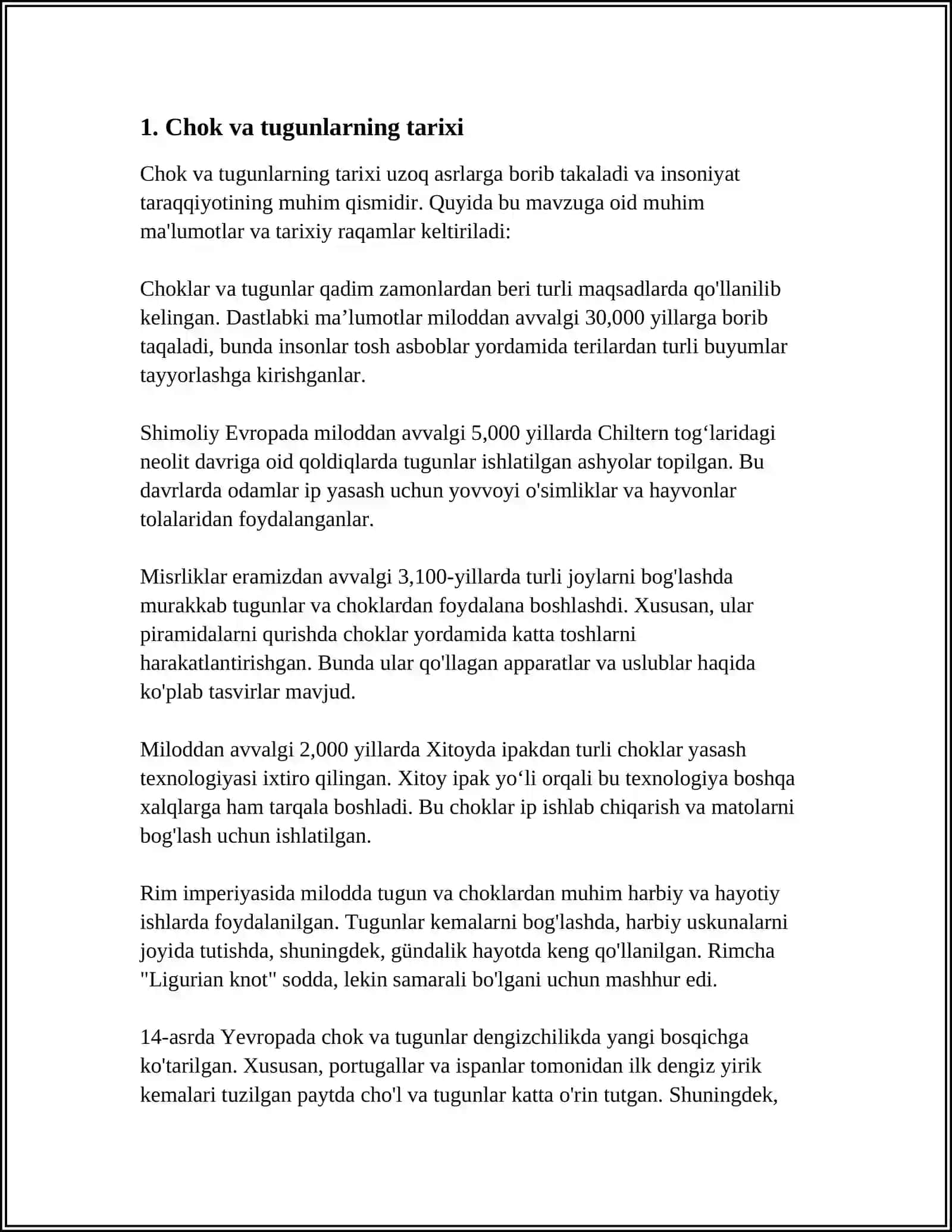 CHOK VA TUGUN TURLARI 3