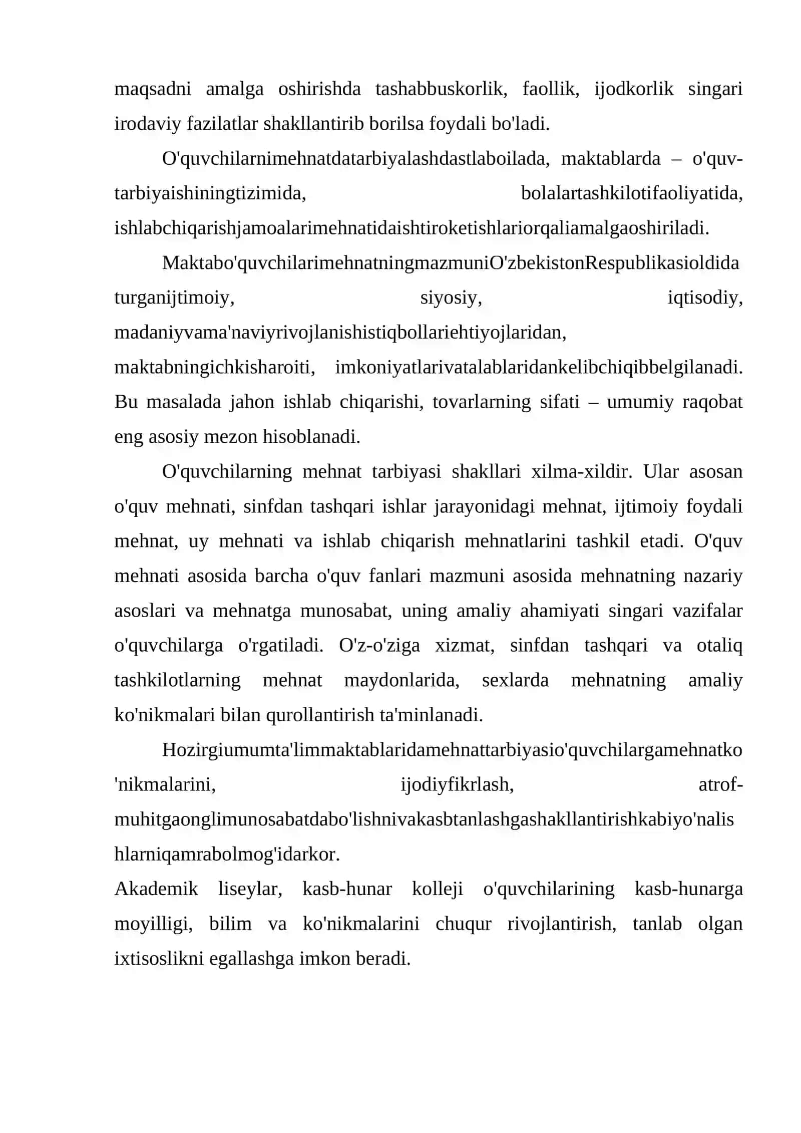 Mehnat tarbiyasiga oid tarbiyaviy tadbirlarni tashkil etish 3