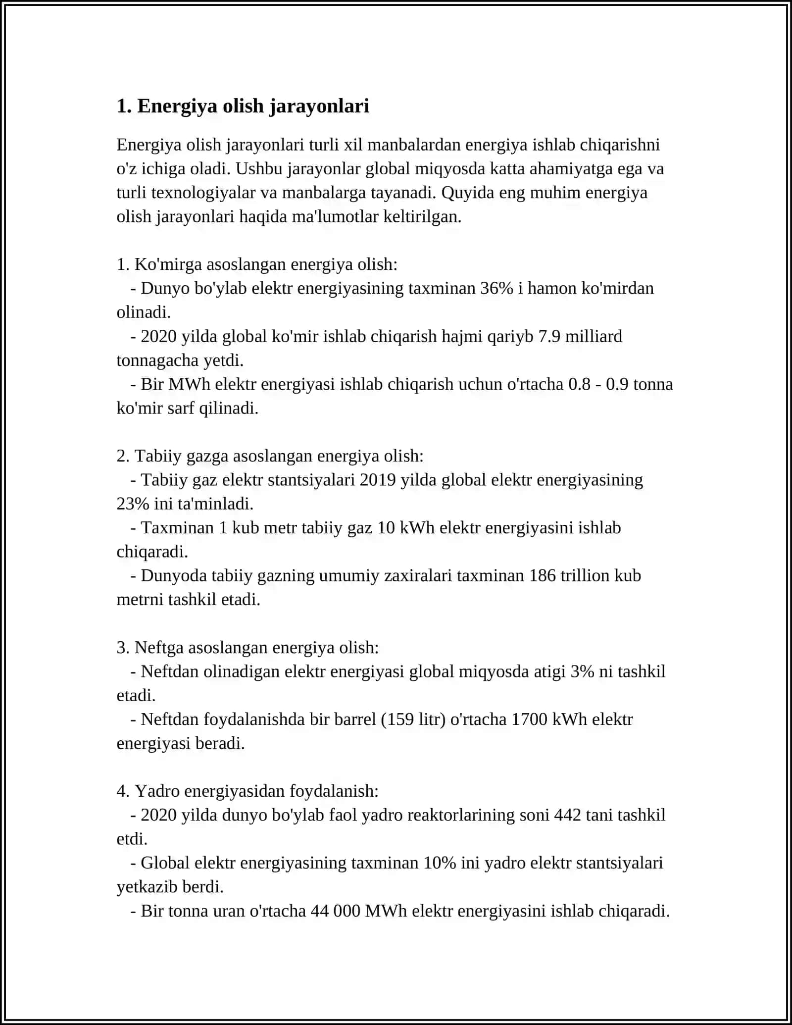 METOBALIZM JARAYONIDA ENERGIYA HOSIL BOʻLISHI VA SARFLANISHI 3