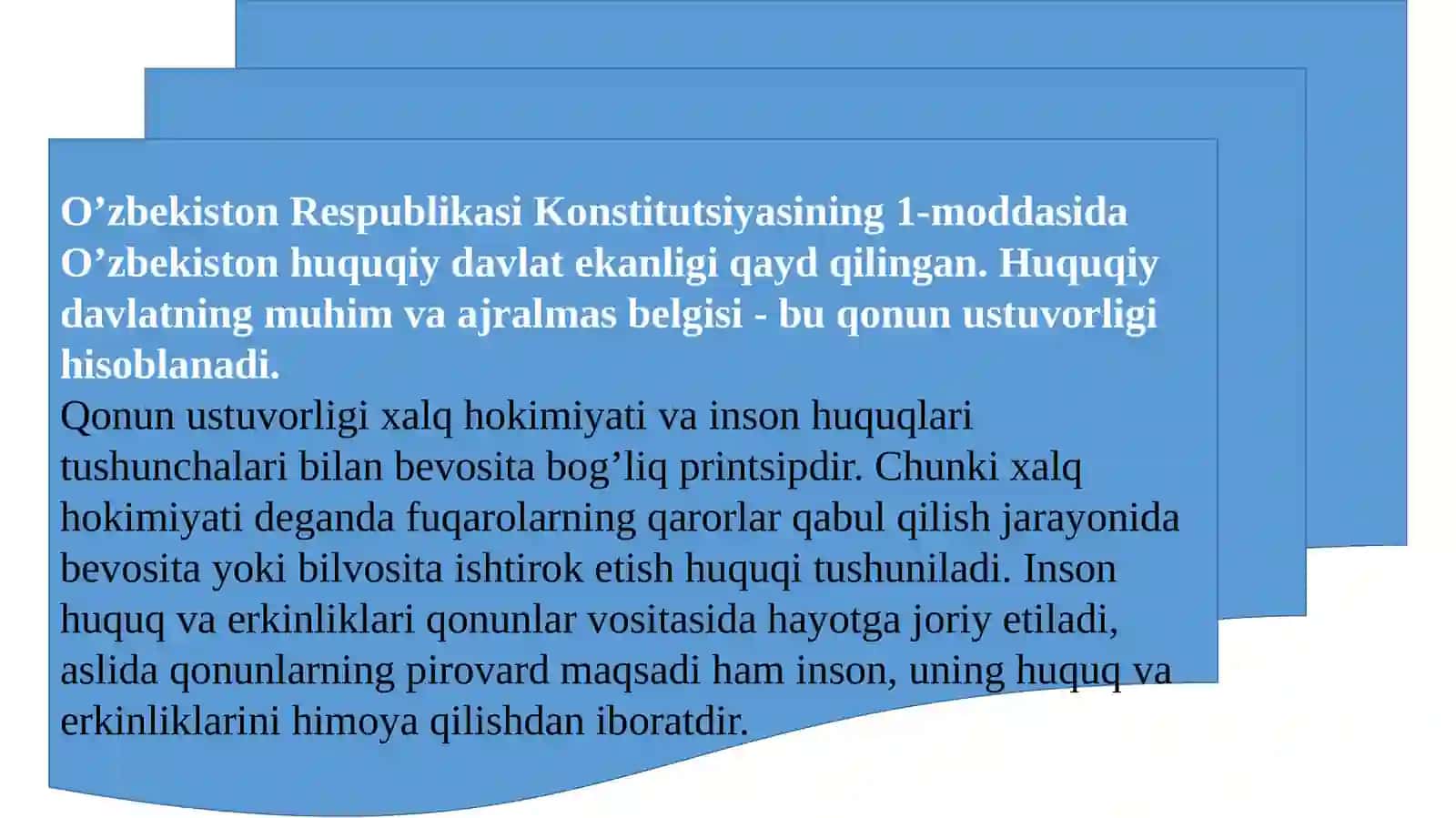 Konstitutsiyava qonunning ustunligi 3