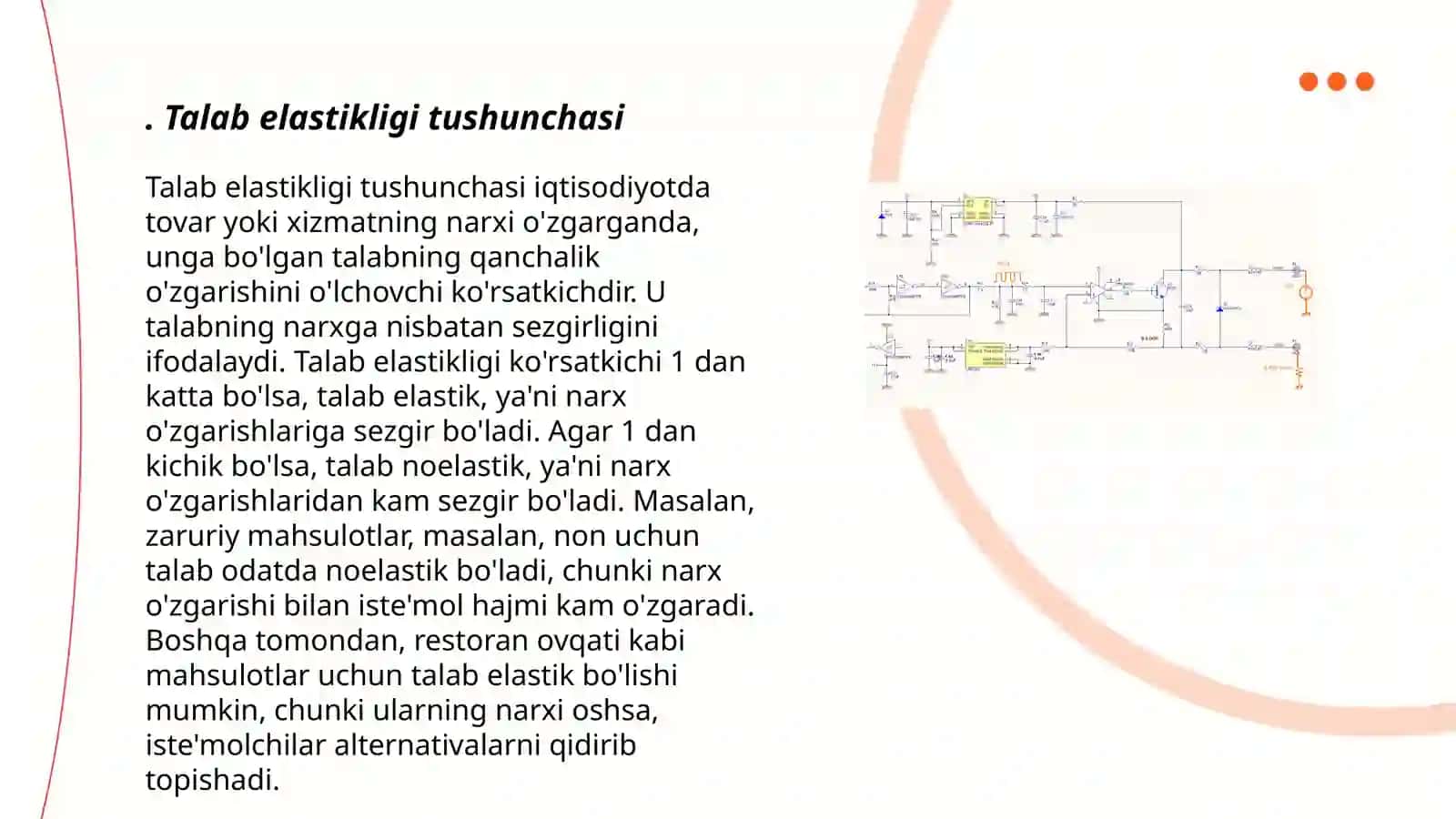 Talab elastikligi tushunchasi 3