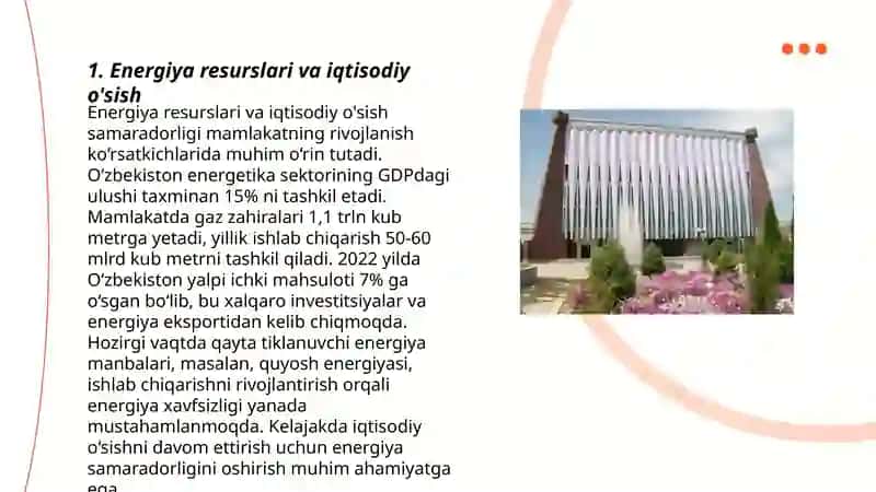 Energiya Resurslari va Iqtisodiy O'sish 3