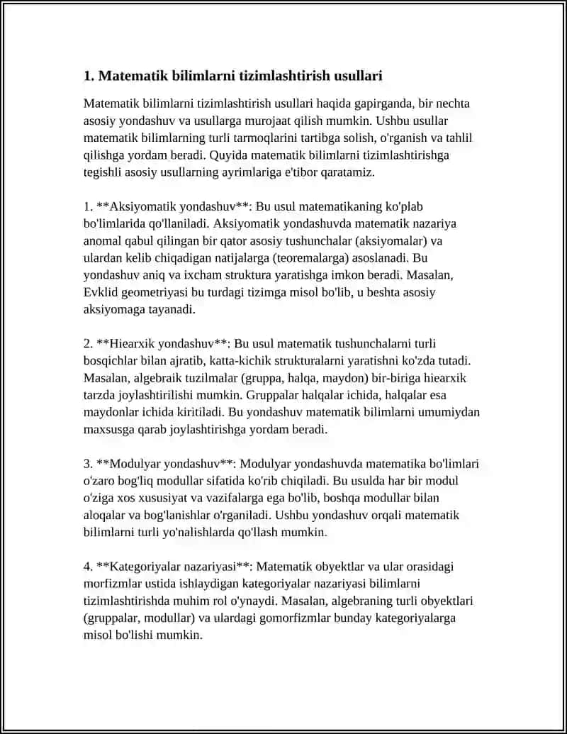 Sitora Mumoniva-ning Matematika kursi 3