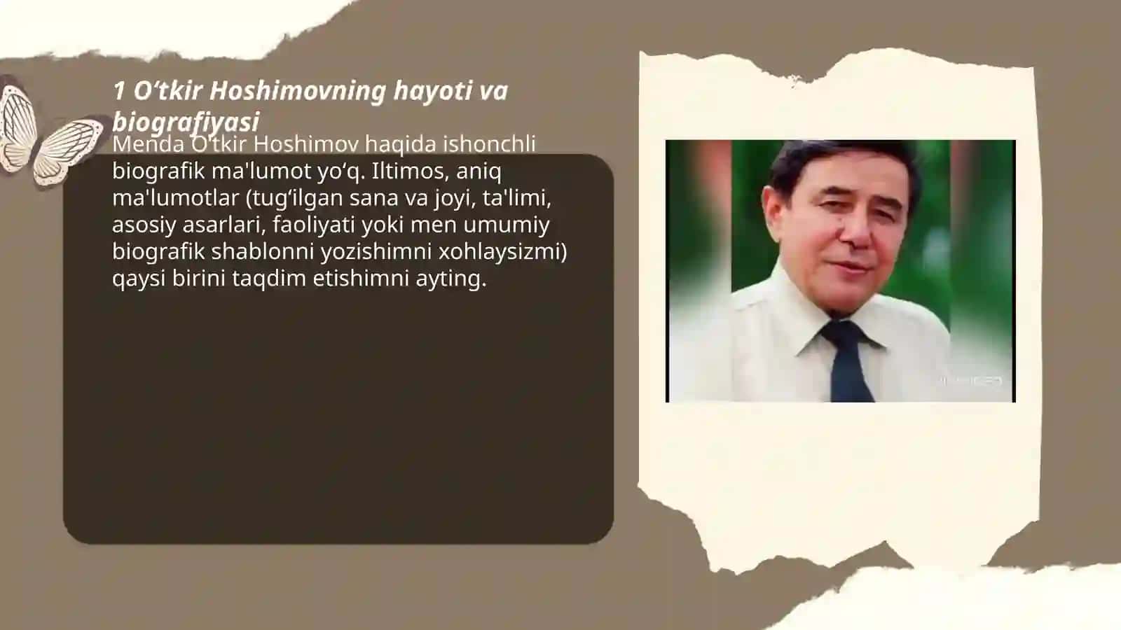 Oʻtkir Hoshimovning hayoti va biografiyasi 3