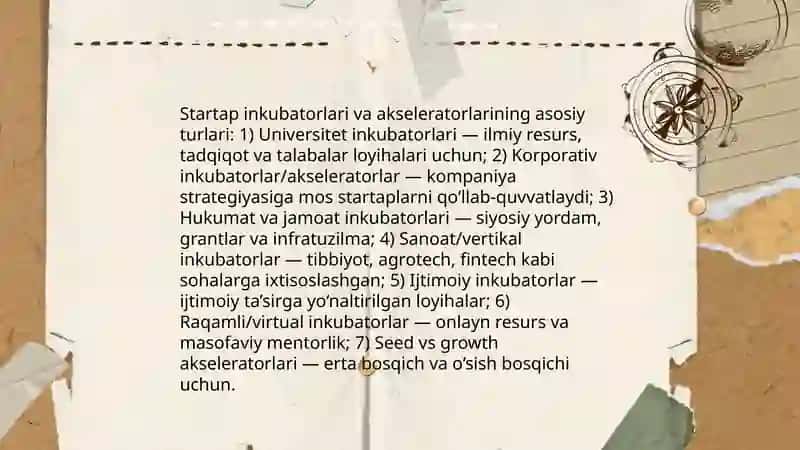 Startaplar uchun ragamli ekotizimlar va inkubatsiya platformalari 3