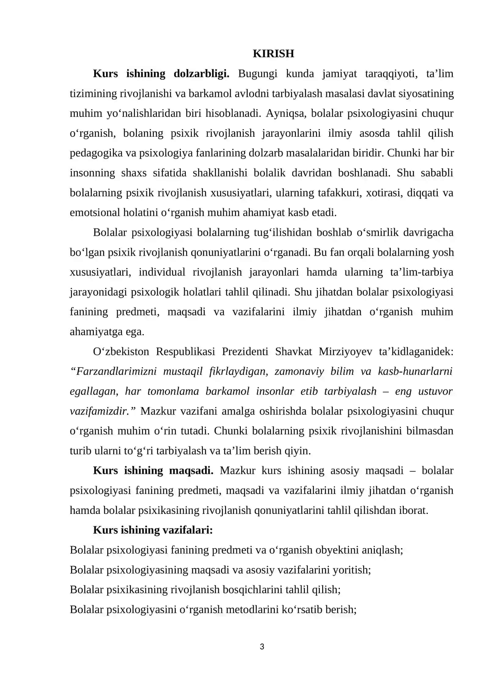 Bolalar psixologiyasi fanining predmeti, maqsadi va vazifalari 3